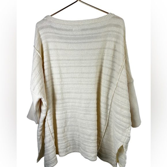 Pilcro by Anthropologie oversized sweater tunic in ivory - Picture 9 of 15